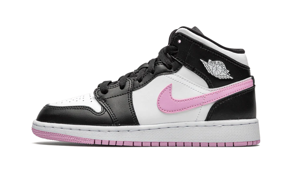 Air Jordan 1 Mid White Black Light Arctic Pink
